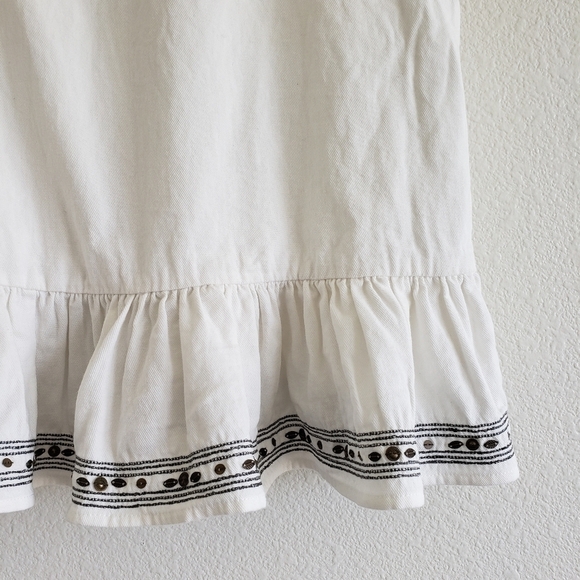 Anthropologie Embroidered Peplum Tank FLANNEL size Small - Picture 12 of 15